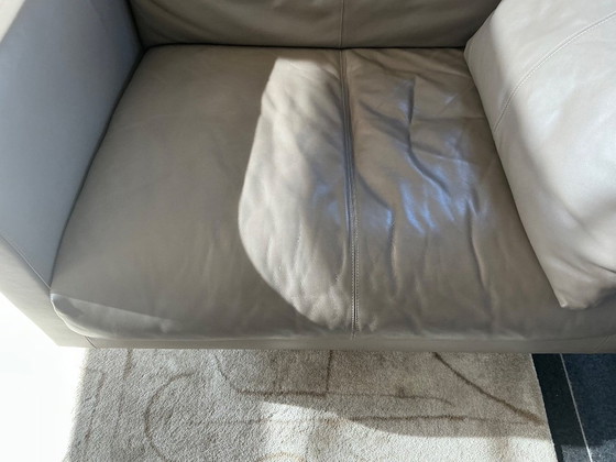 Image 1 of Montis Axel loveseat in leather color taupe