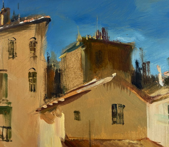 Image 1 of Original Oil Painting Coastal City Landscape Streets of Venice