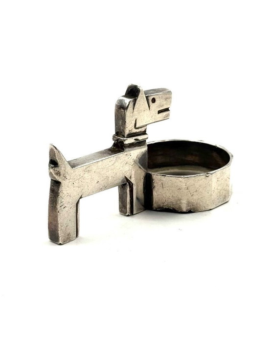 Image 1 of Posacenere piccolo Art Déco Ric & Mac placcato in argento, Edouard Marcel Sandoz, Gallia Christofle, Francia, anni '30