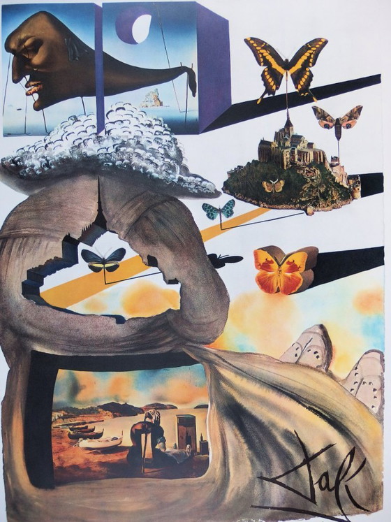 Salvador DALI : Normandie, SNCF (Suite Papillon), Lithographie Originale Signée (photo 5 of 5)
