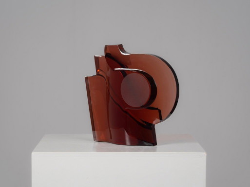 Escultura geométrica abstracta en vidrio, Países Bajos, década de 1980. – glaskunst, Glass (photo 2 of 8)