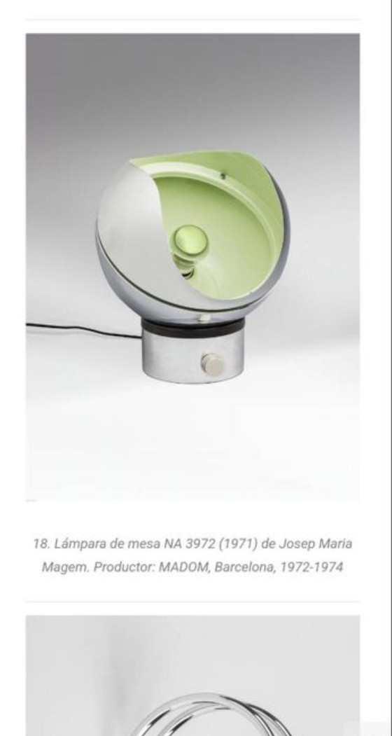 Lamp Mod. NA 3972 van Josep Maria Magem voor Madom 1971 – Tafellampen, Metal (photo 10 of 13)