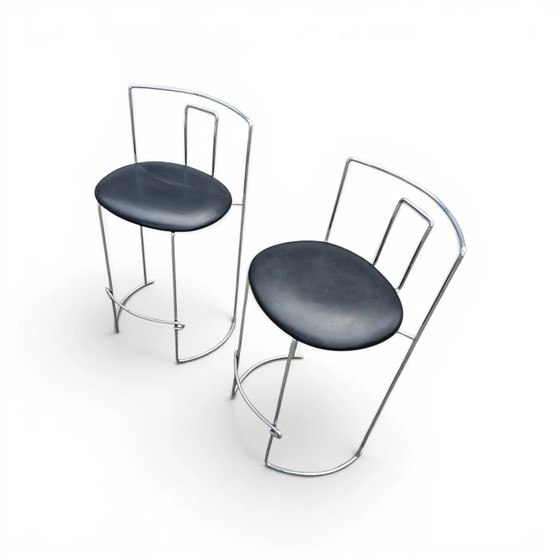 2 x Gaja stool by Kazuhide Takahama for Simon Gavina / black leather (photo 20 of 23)