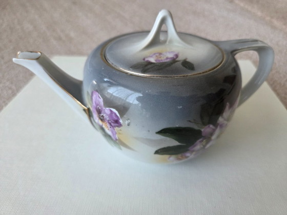 Image 1 of Vintage theeservies met bloemmotief - 16-delig