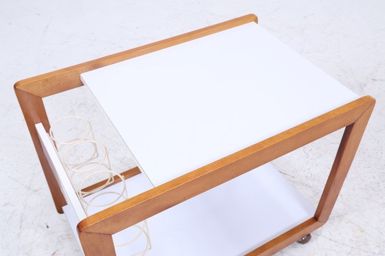 Image 1 of Chariot de service vintage des années 60 | Mid Century table table de téléphone table d'appoint rétro #07-35