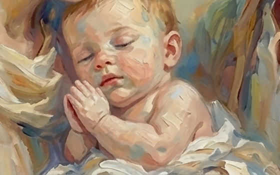 Image 1 of Jesus, Mary and Joseph "The Jesus Prayer" (120x60) cm