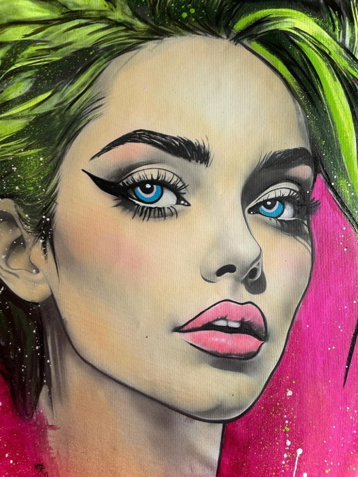 NO1R - Give me the green light - Artist canvas