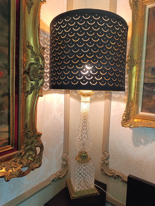 Vintage Crystal & Brass Table Lamp 75 Cm – tafellampen (photo 2 of 15)