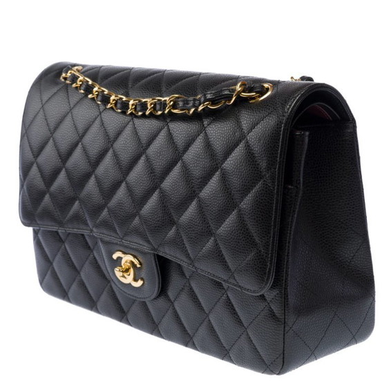 Image 1 of Sac CHANEL Timeless/Classique en Cuir Noir - 103468