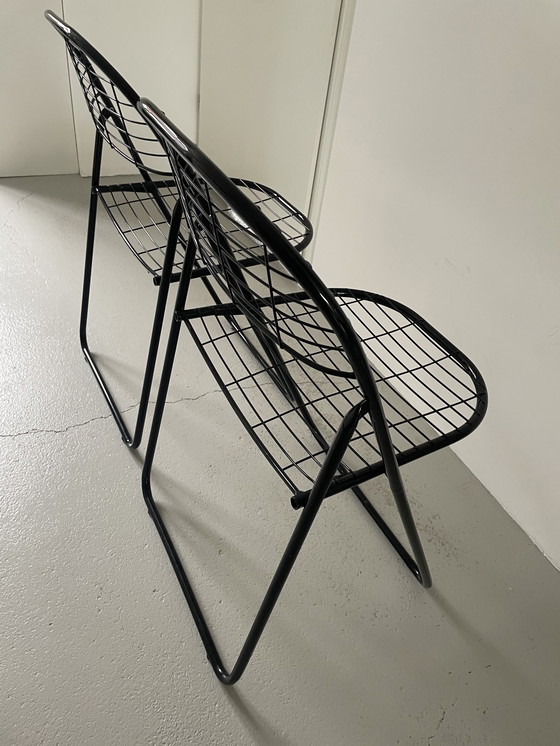 Image 1 of Chaises vintage en fil de fer – lot de 2 – conçues par Niels Gammelgaard