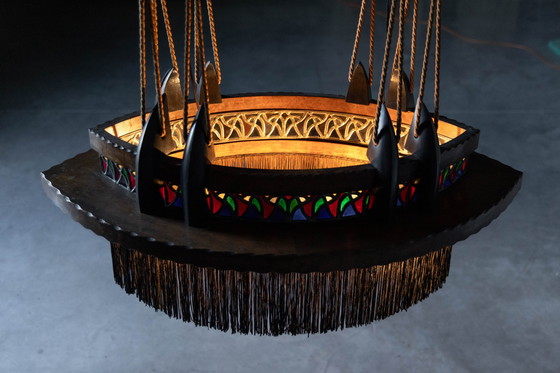 Image 1 of Amsterdam School Expressionist Chandelier, Netherlands, 1920s