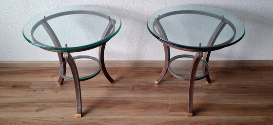 Image 1 of PIERRE VANDEL PARIS Bijzettafel - Rond - 2 Stuks