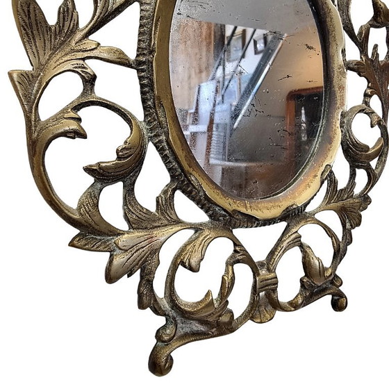 Antique Italian Bronze Mirror – Early 19th Century (photo 4 of 6)