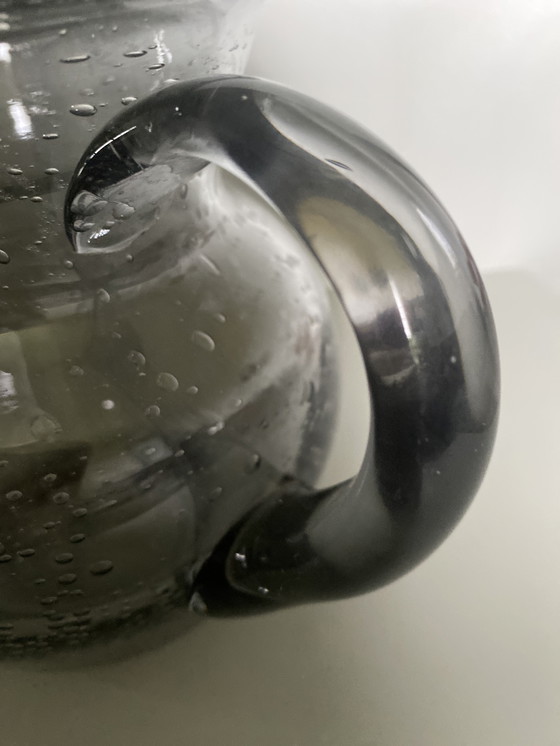 Image 1 of Jarra/jarra de vidrio hecha a mano con burbujas