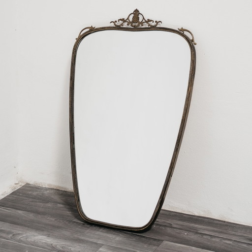Mid-Century Brass Mirror 1950s Design Vintage Mirror Brass