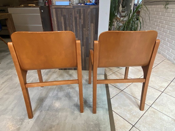 Image 1 of Set of 2 Carlo Bartoli Scandinavian Mito chairs for Tisettanta, vintage 1970