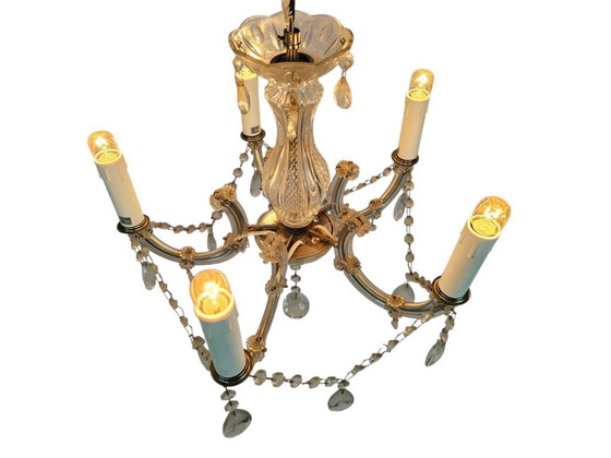 Image 1 of A.M. Luce SRL - Murano - lámpara de araña - vidrio - cristal - Italia - años 80