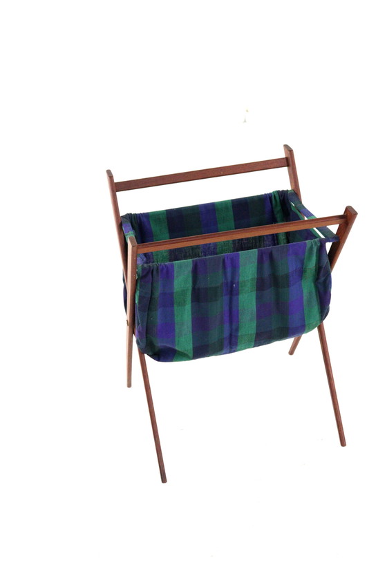 Image 1 of Vintage Danish reading basket reading rack magazine rack