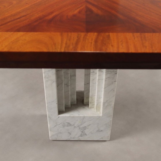 Image 1 of 1980s Table with Marble Legs