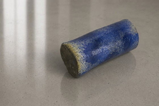 Image 1 of Vintage Natural Scandinavian Modern Blue Clay Ceramic Vase, 1960s