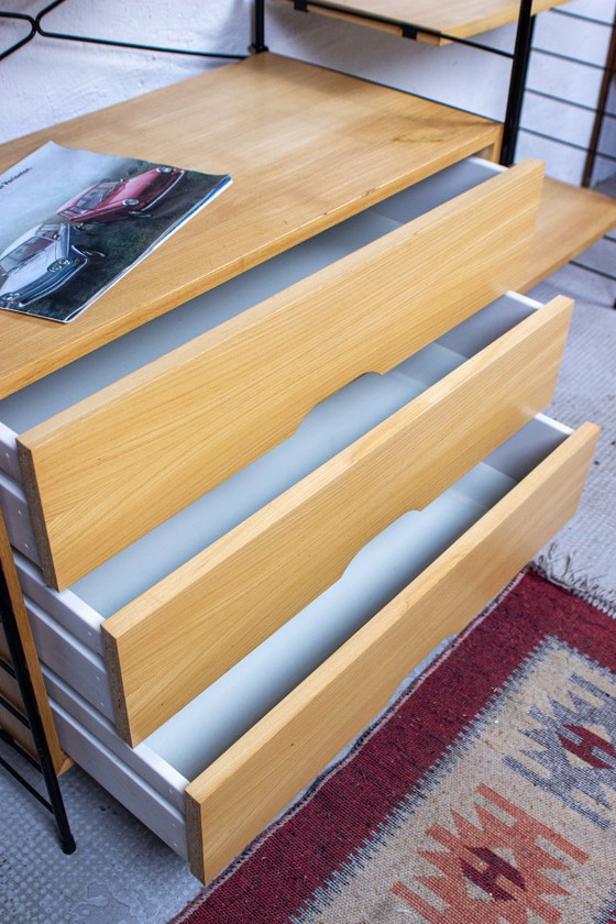 Image 1 of Vintage WHB String boekenkast, dressoir, kast, midden van de 20e eeuw