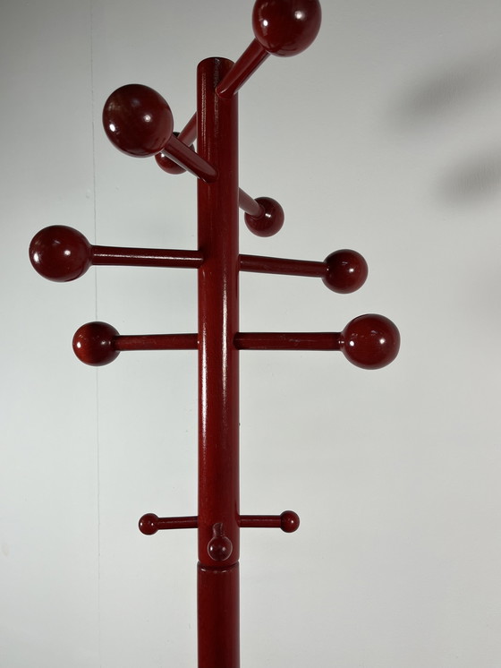 Image 1 of Porte-manteau vintage italien des années 70 en hêtre laqué