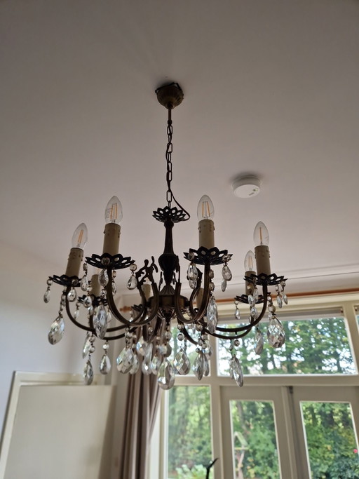 Antique brass chandelier