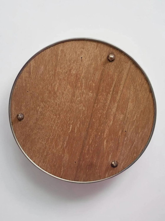 Rundes Tablett aus Chrommetall D.27 – Tischdekoration, Art Deco (photo 5 of 7)