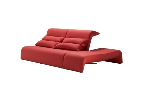 Schlafsofa DOWNTOWN Ligne Roset, Red Dot Design Award., 3-5 Sitzer Sofas, Wolle, Stoff, Rot (Foto 5 von 6)