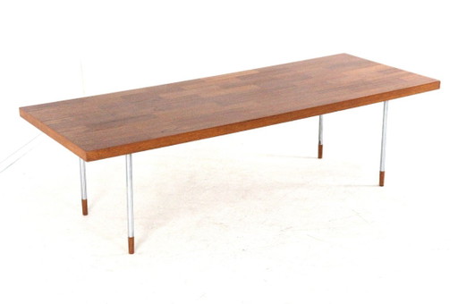 Rudolf B. Glatzel per Fristho Tavolino da caffè in teak vintage – salontafels, Wood, Metal