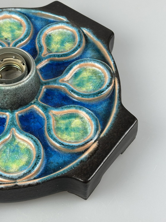 Image 1 of Lámpara de pared de cerámica de los años 60 y 70, diseño de la era espacial de mediados de siglo