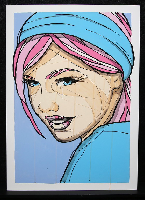 Image 1 of El Bocho - Girl in Blue - 2020 - Giclee - Handsigned