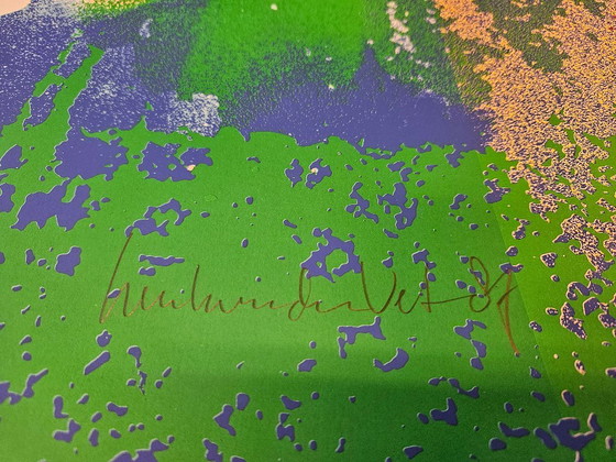 Image 1 of Zeefdruk op zwaar papier Henk van der Vet molen