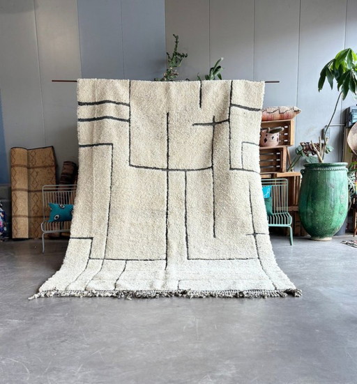 Tapis marocain blanc sur mesure, 400 x 300 cm, tapis berbère