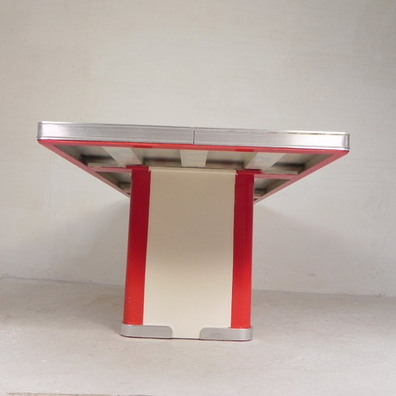 Ahrend Oda dining table, desk, with aluminum edge, 1950s – Plastic, Metal (photo 20 of 29)