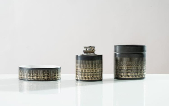 Image 1 of Juego de fumar de porcelana estilo Hollywood Regency de Hans Theo Baumann, Rosenthal, Alemania, década de 1970