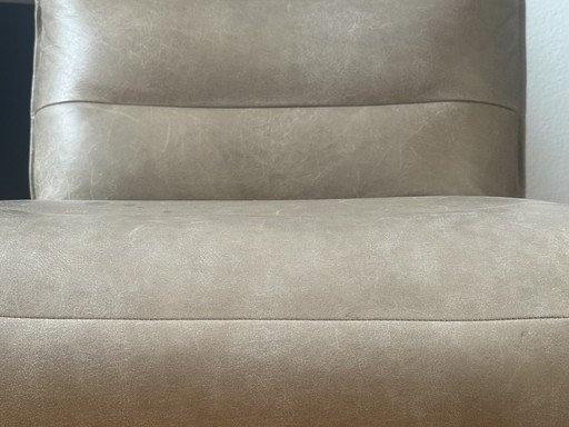 Lederen fauteuil, leesstoel, elektrisch verstelbaar