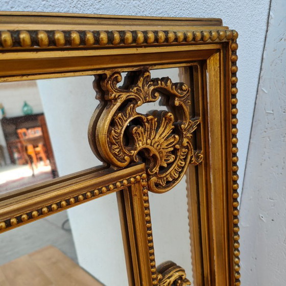 Image 1 of Vintage Goudkleurige Barok Rococo spiegel schouwspiegel