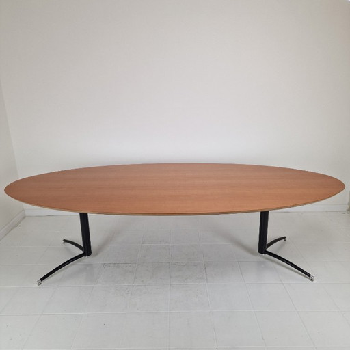Very Large Oval Dining or Conference Table by Artifort