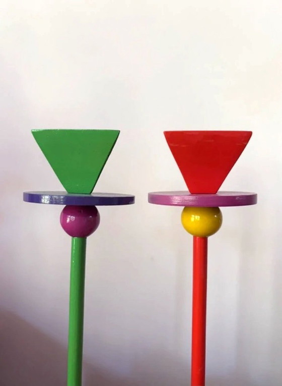Image 1 of bougeoir IKEA vintage - design Anna Efverlund - Konfetti - Memphis - années 80 - années 90