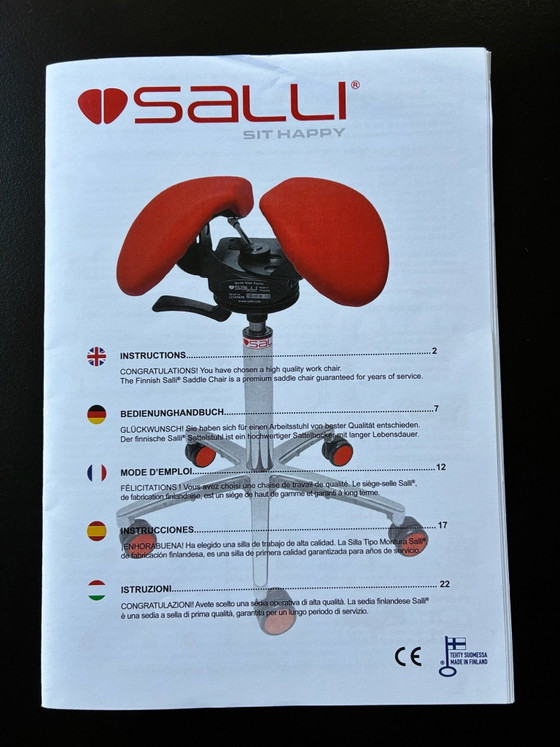 Salli Twin Sattelstuhl A1 Leder – Bürostühle, Kunststoff (photo 2 of 5)
