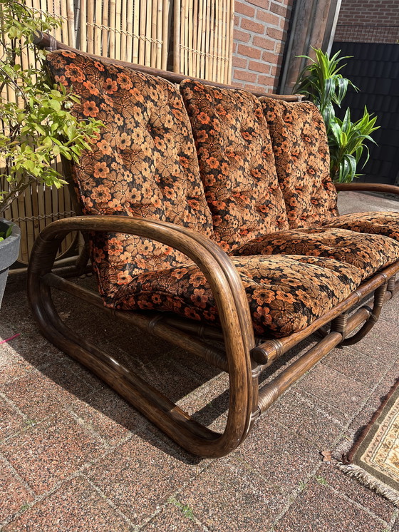Image 1 of Ensemble de salon vintage en rotin / Manou