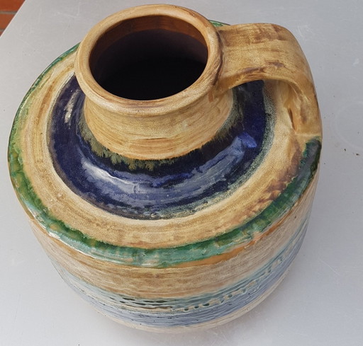 Hand-Crafted German Ceramic Floor Vase