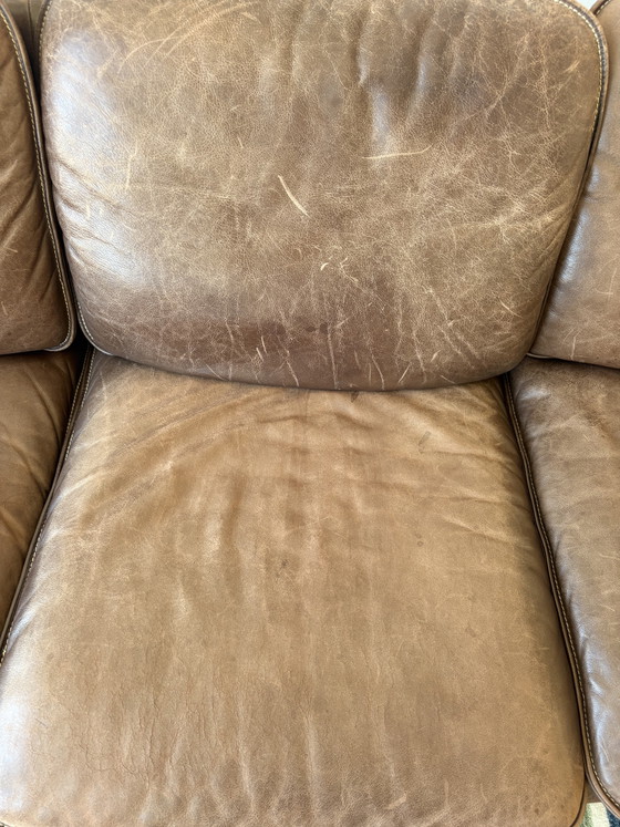 Image 1 of Divano a 3 posti in pelle Original De Sede DS-61 – marrone cognac
