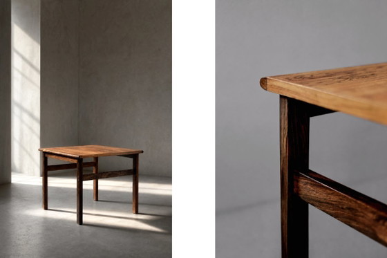 Image 1 of Midden-eeuwse Deense moderne palissander salontafel Capella van Illum Wikkelsø voor Niels Eilersen, jaren 60
