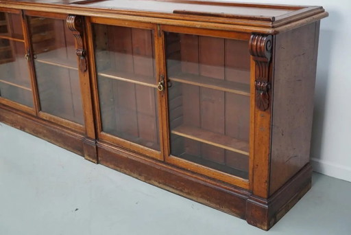 Engelse Victoriaanse apothekersbalie / vitrine uit de 19e eeuw