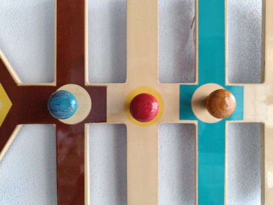 Image 1 of Appendiabiti in legno stile Mid-Century Modern, a forma astratta di pesce, Italia, anni '60