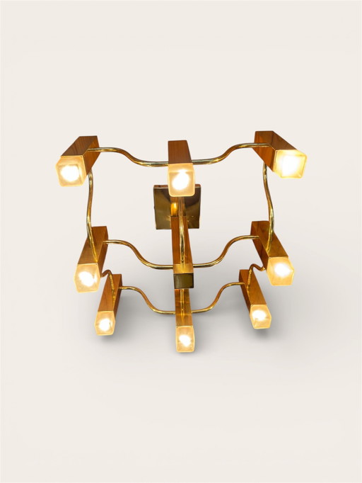 Plafonnier design vintage Gaetano Sciolari pour Les Ateliers Boulanger