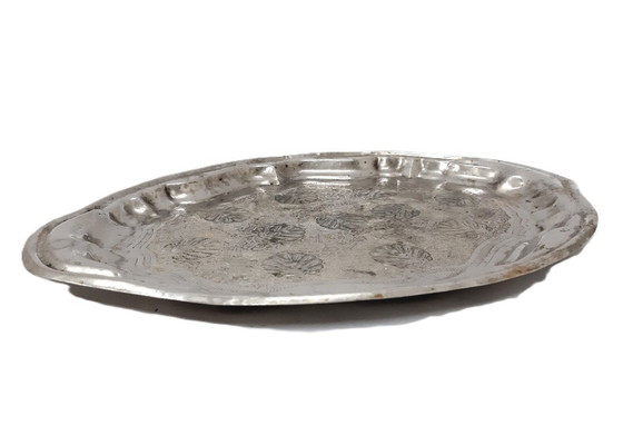 Image 1 of Vintage Ornate Silverplate Tray