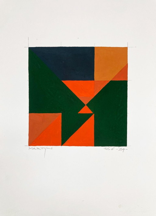 Geometric Composition 16-6D – schilderijen tekeningen, Paper (photo 2 of 6)